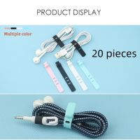 20PCS Cable Organizer Ties Charger Cord Management Silicone Cable Straps Wire Manager Mouse Earphones Holder Data Line Winder Cable Management