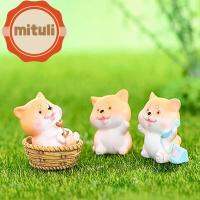 MITULI สำหรับตกแต่งภูมิทัศน์เล็กๆเค้กสุนัขจิ๋วของขวัญสวนแบบทำมือ,ตุ๊กตาน่ารัก Akita Time Fairy Garden