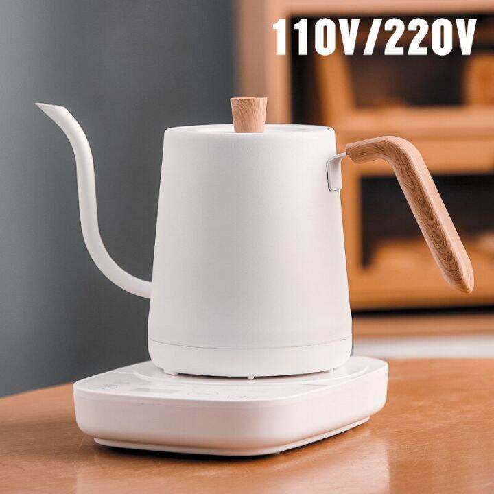 110v 220v Electric Coffee Pot Gooseneck Hand Brew Kettle Smart Temperature Control Heating Water 2767