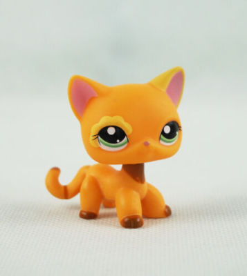 ร้านขายของเล่นสัตว์เลี้ยง LPS แมวขนสั้นสีส้ม #1643ของเล่นเด็กร้านขายสัตว์เลี้ยงเล็กๆ