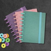 DIY A5 Mushroom Hole Hand Account Book Accessories Loose-Leaf Notebook Cover Assemble With Binding Discs Buckle Elastic Strap