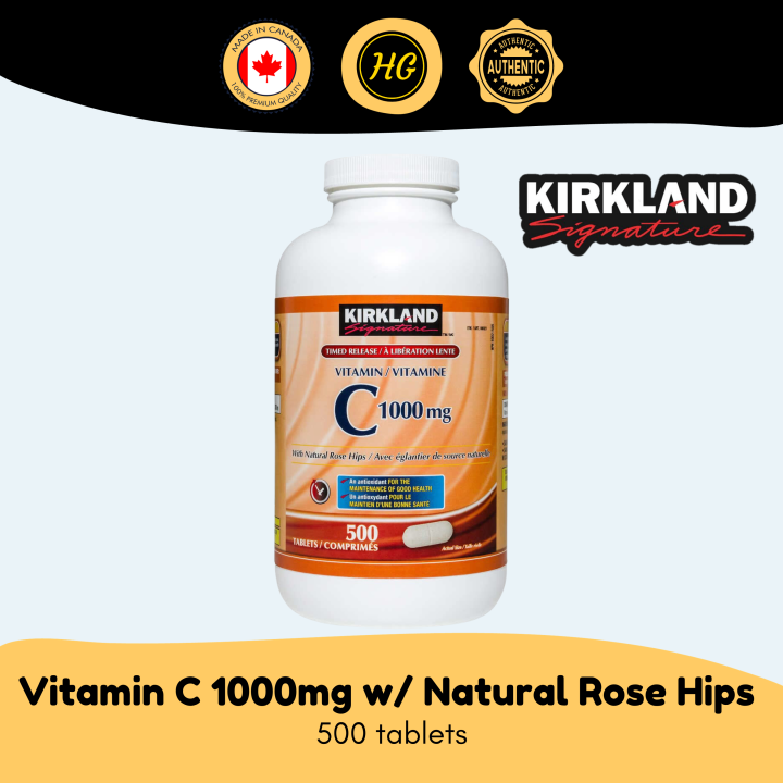 Kirkland Signature Vitamin C with Natural Rose Hips 1000mg Timed