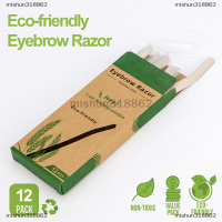 mishun318862 12pcs biogradable คิ้วมีดโกน Eco Friendly eyebrow hair Trimmer Blades Kit