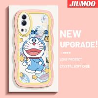 เคส JIUMOO สำหรับ VIVO Y72 5G Y52 5G Y75s 5G เคสลายการ์ตูนโดราเอมอนน่ารักดีไซน์ใหม่สีสันสดใสเคสโทรศัพท์ซิลิโคนอ่อนชัดเจนเคสเลนส์กล้องถ่ายรูปเคสโปร่งใสป้องกันการกระแทก