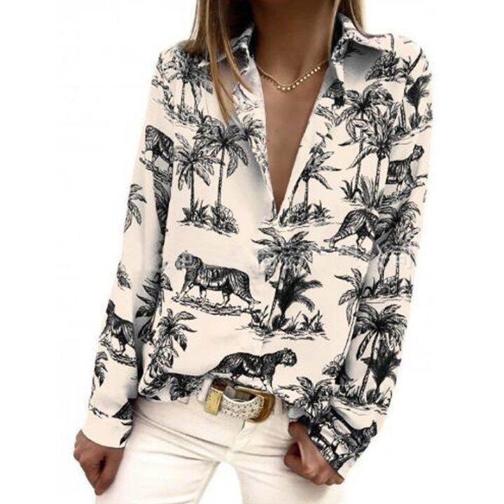 fashion-tiger-print-shirt-turn-down-collar-sleeve-loose-t-shirt-blusas-de-mujer