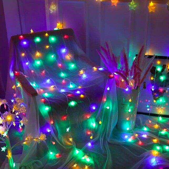christmas lights curtain mabuhay Star Design 50 light LED Christmas