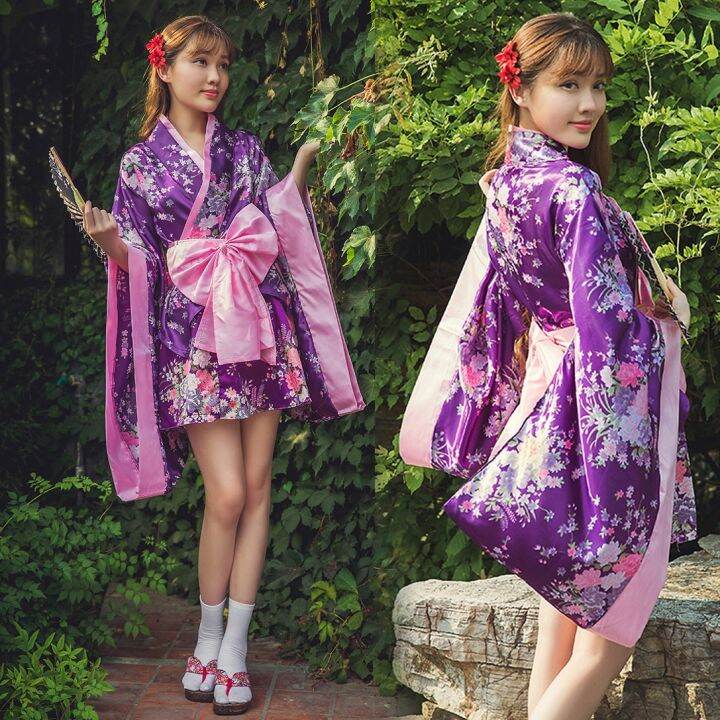 Lolita Dress Anime Cosplay Costume Japanese Heavy Cherry Blossom Kimono