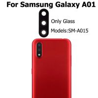 ของแท้สำหรับ Samsung Galaxy A01ด้านหลังเลนส์กระจกกล้องถ่ายรูปฝาครอบด้านหลังเลนส์พร้อมกาวสติกเกอร์อะไหล่ทดแทน