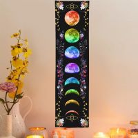 【CW】▨  Spiritual Phase Wall Hanging Tapestry Pagan Witchcraft Altar Macrame Chakra Hippie Boho