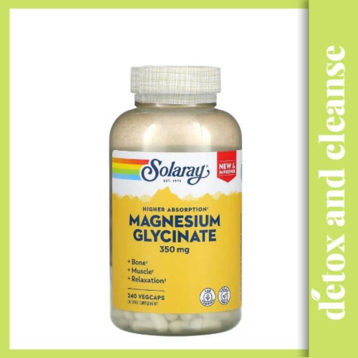 Detox & Cleanse Solaray, Magnesium Glycinate, 400 mg, Asporotate