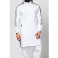 New Men Jubba Thobe Muslim Arabic Islamic Clothing Abaya Dubai Kaftan Winter Long Sleeve Stitching Saudi Arabia Sweater