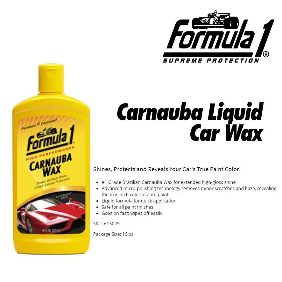Formula 1 Carnauba Paste Wax 12oz