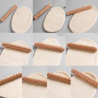 Embossing Rolling Pin Christmas Theme Pattern Engraved Wooden 3D Roller for Embossed Pastry Fondant Cake Dough Kitchen Bread  Cake Cookie Accessories