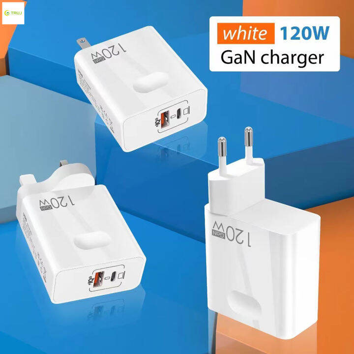 อะแดปเตอร์ชาร์จโทรศัพท์120w-พร้อมหัวชาร์จชิปอัจฉริยะสำหรับใช้ในทุกวันบ้านและสำนักงาน