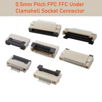 10Pcs/Lot FFC FPC 0.5mm Pitch Under Clamshell Bottom Contact Socket Cable Connector 4P/6/8/10/12/14/16/18/20/24/30/ 32/34/40Pin