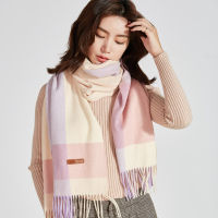 2021 New Real Cashmere Scarf Stole Plaid Wool Scarves For Women Winter Warm Female Poncho Cape Fashion Lady 100 Pashmina Shawls