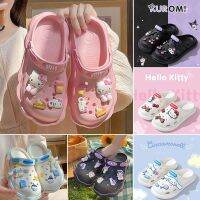 Sanrio รองเท้าแตะลายการ์ตูนน่ารัก,รองเท้า Crocs กันลื่นสำหรับใส่ในบ้าน