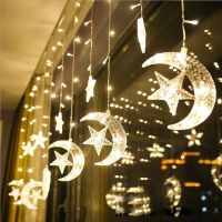 4M 138LEDs Star String ไฟคริสต์มาส Garland แบตเตอรี่ Usb Powered งานแต่งงาน Curtain String Fairy โคมไฟสำหรับ Home 220V