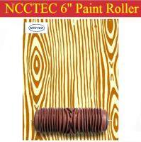 【YF】☬  [wood grain pattern] 6 NCCTEC soft rubber decorator roller FREE shipping   150mm wall paint tools