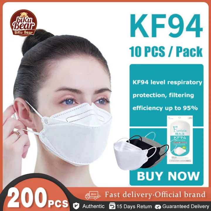 200pcs KF94 Mask White Mask Original on Sale FDA Approved Washable K95