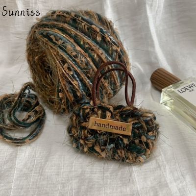 80g Hand Mixed Line Feature Threads Weaving Yarn Knit Yarn Hand Crochet Craft Thread Yarn Crochet Knitting Dark Green Wool Gift