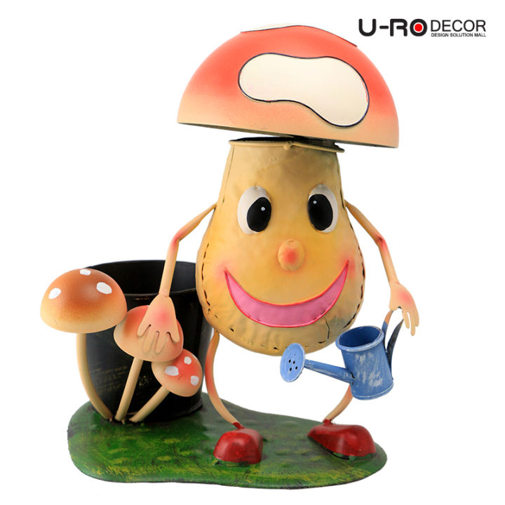 u-ro-decor-กระถางดอกไม้-รุ่น-mushroom-b-สีส้ม-ขายยกลัง-6-ชิ้น-กล่อง