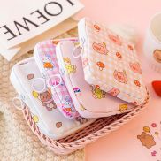 NFYKY Xách tay Phụ nữ Gấu Mèo Tampon Pouch Trường Hợp tai nghe Vệ sinh