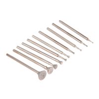 (Rui baoG)10Pcs Dremel อุปกรณ์เสริม2.35Mm Shank เจาะเพชรหัวเจียร Burrs Bits หยกหินแกะสลักแกะสลักขัดเครื่องมือ