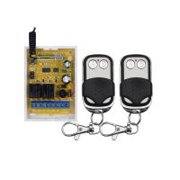 ZK2LM 2 Channel DC12V 24V Wireless Remote Control Switch 10A Relay Receiver With 2PCS Metal Transmitter For Smart Home