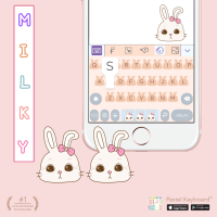 Milky Keyboard Theme⎮(E-Voucher) for Pastel Keyboard App