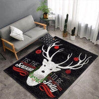 3D Elk Car Bedroom Parlor Large Rug living Room Merry Christmas New Year Gift Soft Floor Mat Kids Room Home Decoration Car