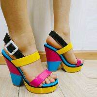 ﹊✿✜ Multicolor High Heels Sandals