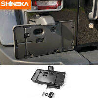 SHINEKA ABS Car Exterior Rear License Plate cket Holder With 12V Light Decoration For Jeep Wrangler 2007-2017 Car Styling