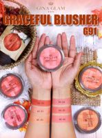 ⚡FLASH SALE⚡♡พร้อมส่ง Gina Glam Graceful Blusher G91 จีน่า เกลม ปัดแก้ม เกรสฟูล บลัชเชอ