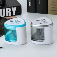 2023 New Two-hole Electric Automatic Pencil Sharpener Switch Pencil Sharpener Home Office School Supplies Stationery Art