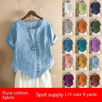 Loose Fitting Cotton Tops 2024