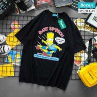 ? เสื้อยืดโอเวอร์ไซส์ ผ้าคอตตอน ลาย BART SIMPSON