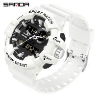 SANDA New Sport Digital Watch Men Large Dial Multifunction LED Light 50M Waterproof Wrist Watch For Men Men Watch