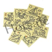 【hot sale】 ▽ஐ B02 10pcs Kids DIY Color Sand Painting Art Creative Drawing Toys Sand Paper Crafts