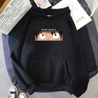 Luffy Eyes Hoodies Printed ONE PIECE Anime Pullover Popular Casual Streetwear Daily Graphic Sweatshirts Comfortable Unisex Tops