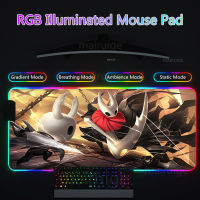 กลวง RGB แสงไฟ Led แผ่นรองเมาส์น่ารักอัศวินอุปกรณ์เล่นเกมพรม XXL วิศวกรรมแป้นพิมพ์โต๊ะเสื่อขนาดใหญ่ Mause แผ่น Gamer