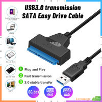 อะแดปเตอร์ USB 3.0เป็น SATA 22พิน2.5นิ้วฮาร์ดดิสก์ไดรฟ์6Gbps อะแดปเตอร์ฮาร์ดดิสก์ SSD โซลิดสเตทไดรฟ์ตะกั่วสายต่อ