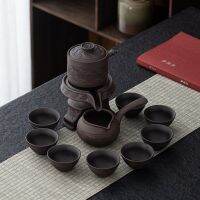 Chinese Yixing Gongfu Tea Set Service Automatic Stone-Mill Pot Cups Gift For Tea Ceremony Party Home Office Decor