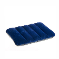 Square Inflatable Pillow Travel Portable Pillow PVC Anti-static Neck Pillow Bed Accessories Flocking Blue Pillow