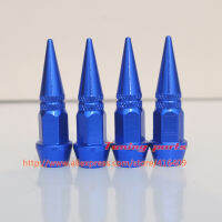 Free shipping (4pcs) Car Auto Bike Spike Shape Tire Dust Proof Wheel Stem Aluminum Valve Cap