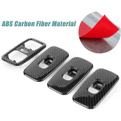 4Piece Window Lift Switch Cover Decoration Trim Parts Accessories Carbon Fiber for Mercedes Benz G Class W463 G500 2007-2010