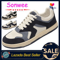 Sonwee รองเท้าผ้าใบผู้ชาย รองเท้าสเก็ตบอร์ดผู้ชาย Low Top รองเท้าผ้าใบสีตัดกัน