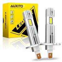 AUXITO 2Pcs H1 LED Lamp Lights Bulb H7 LED Mini Headlight Fanless Real 1:1 Design for Car Automotive Fog Light 12V White 6500K Bulbs  LEDs  HIDs