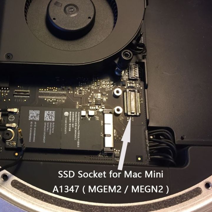 nvme-m-2-ngff-m-key-ssd-convertor-card-for-2014-macbook-mini-a1347-megen2-megem2-megeq2-black