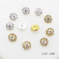 Metal Crystal Button for Clothing 10pcs/Lot 12mm Round Hand Sewing Shirt Buttons Bra Diy Handwork Accessories Wedding Decor